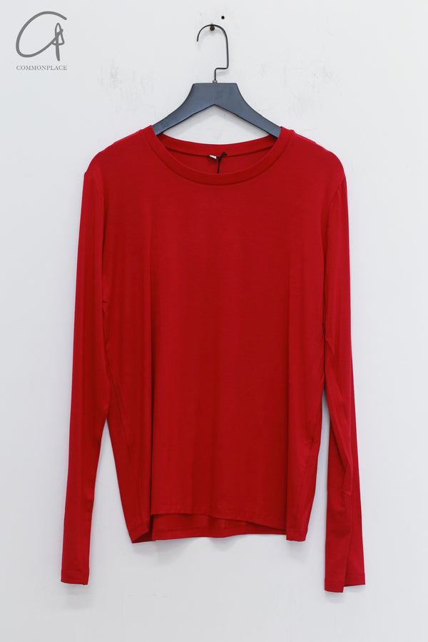 BASERANGE Classic Bamboo Fiber Bamboo Cotton Long Sleeve T-Shirt Series Collection Round Neck Bottoming Shirt France BAS-TOLS-BA-WI24-FUSHIA TOLS-BL-000 FUSHIA TOLS-BA-WI24